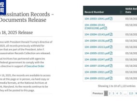 美国国家档案馆公布肯尼迪遇刺案记录